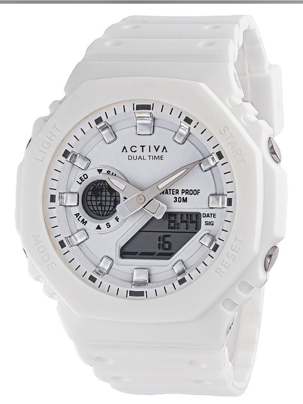 ACTIVA Dual Time White Men's Sport Watch